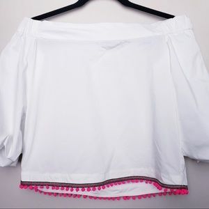 White off the shoulder top